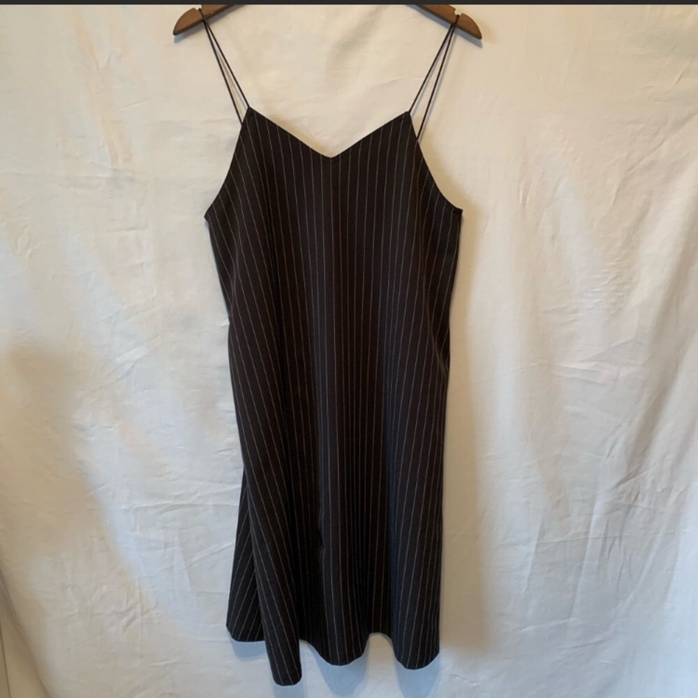 Pinstripe Cami Slip Dress